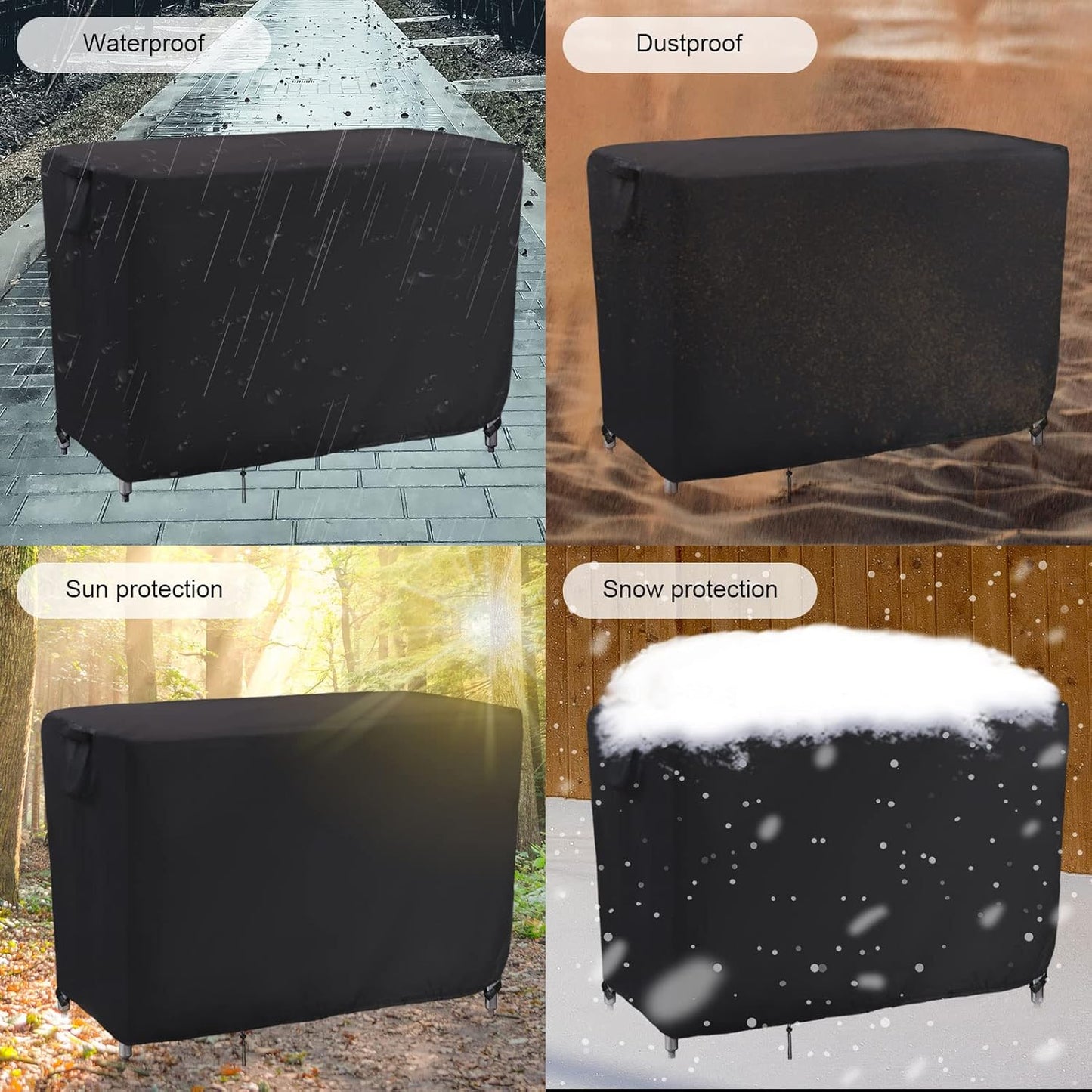 Kingling Outdoor Prep Table Cover, Waterproof Stainless Steel Table Covers Metal Table Cover Protection for Patio Kitchen Prep Work Tables - 36''L x 24''W x 35''H