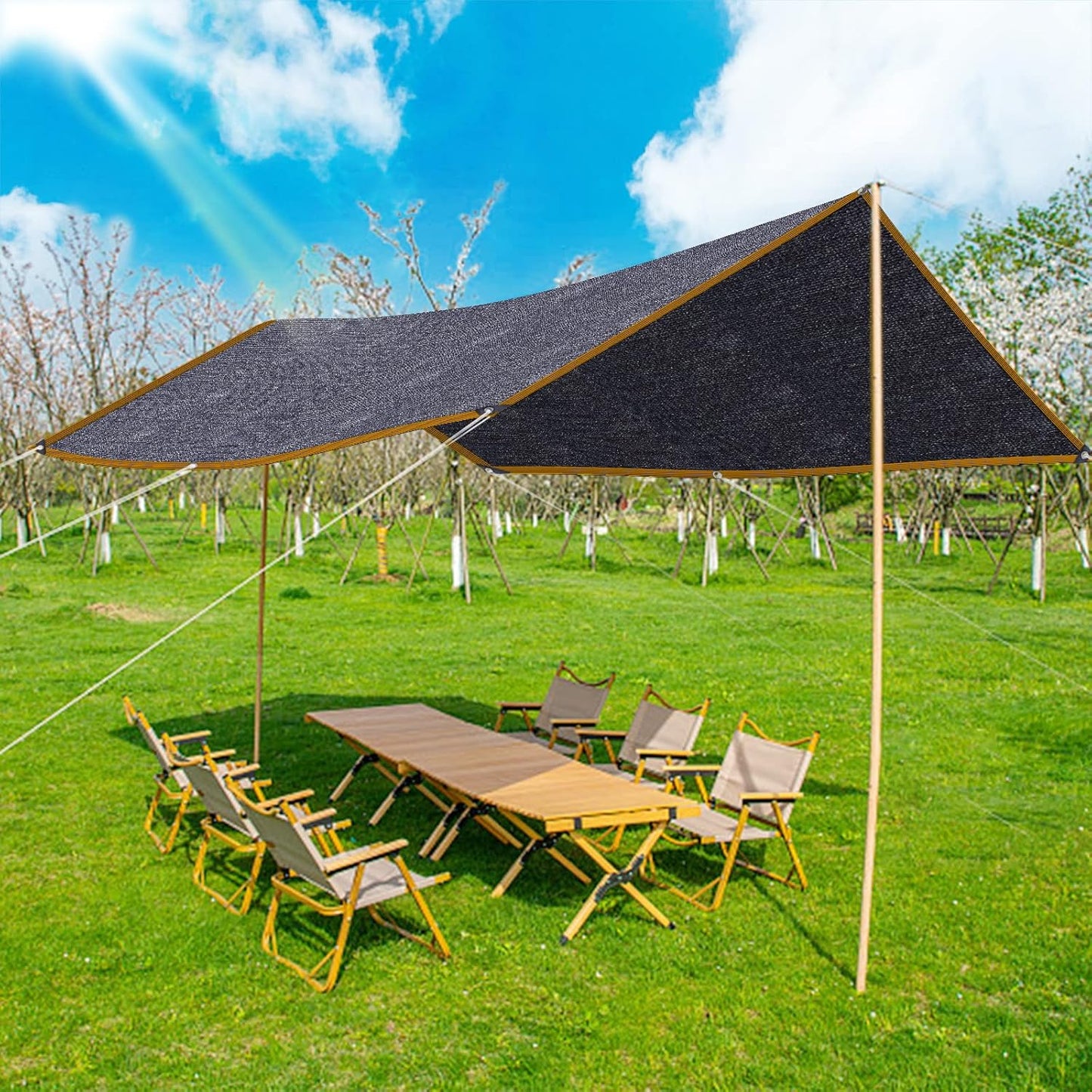 Shade Cloth - for Plants Greenhouse, 70% Sunblock Shade Sails -for Outdoor Garden Pergola Patio Lawn, Sun Protection Neting Cover for Kennel Chicken Coop Easier to Hang Plant Cover