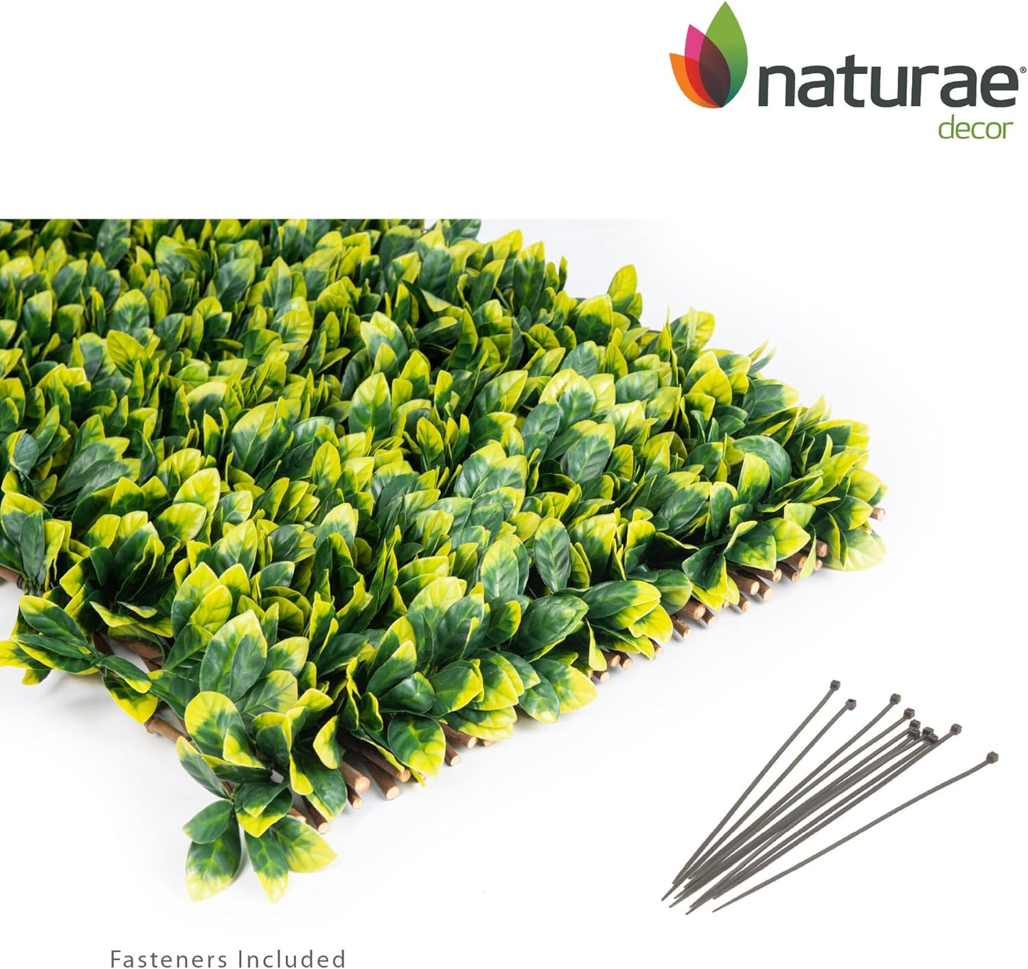 Expandable Willow Trellis - Outdoor Privacy Screen - Sturdy and Flexible - Realistic Look - 40 in x 80 in - Laurel Leaves