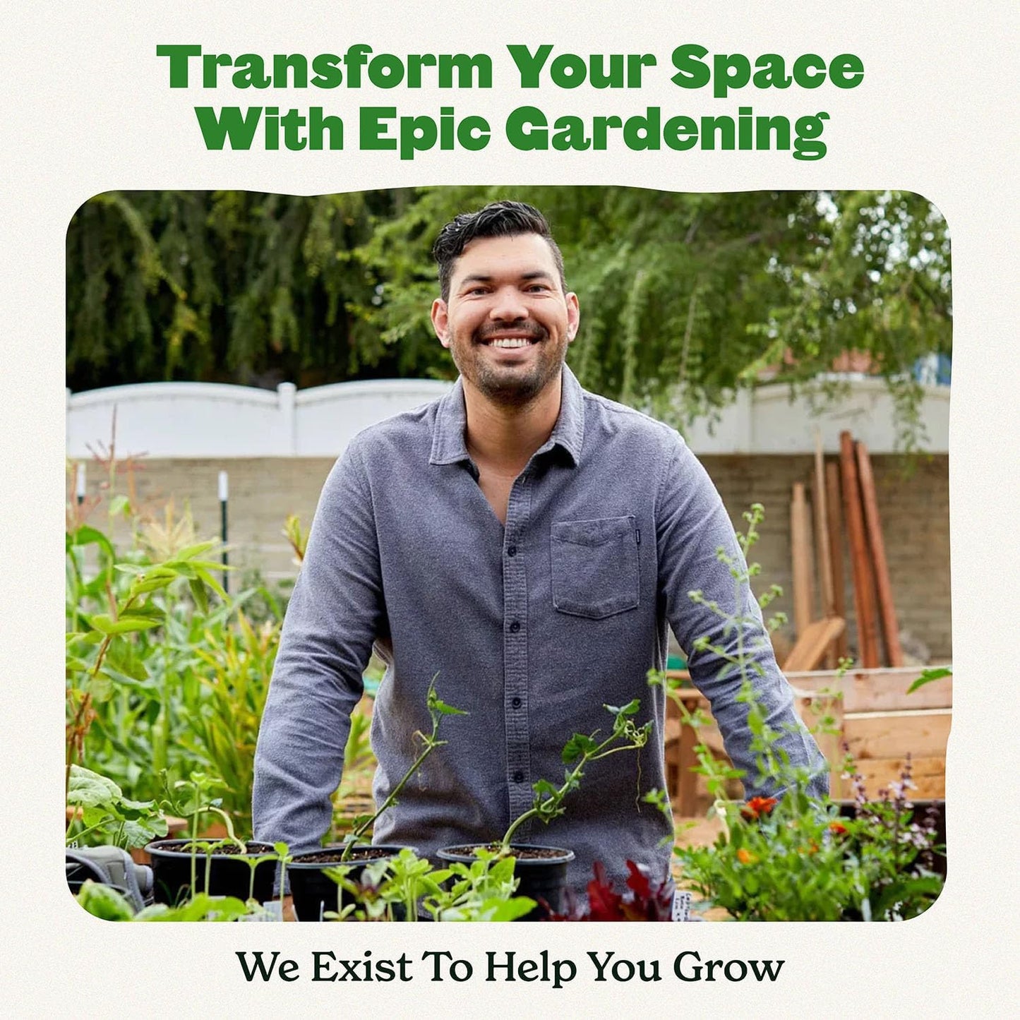 Epic Gardening Reusable Seed Starter Tray - 6 Cell/6 Seedling Starter Trays - Easy Watering, Indoor Greenhouse, Plant Starter, Gardener-Friendly for Seedlings | UV-Treated & BPA-Free - Black