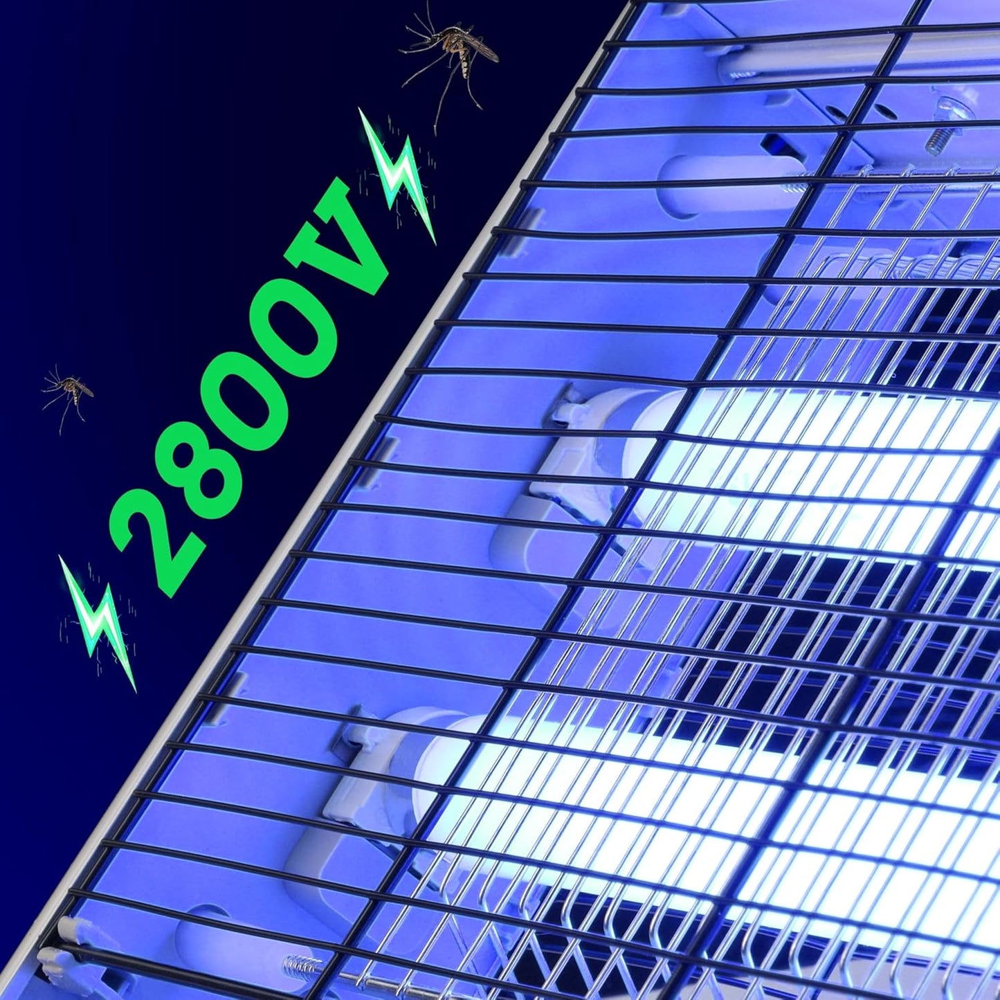 Lulu Home Electric Bug Zapper, Aluminium Indoor Insect Killer for Mosquito, Bug, Fly with Powerful 2800V Grid 20W Bulbs