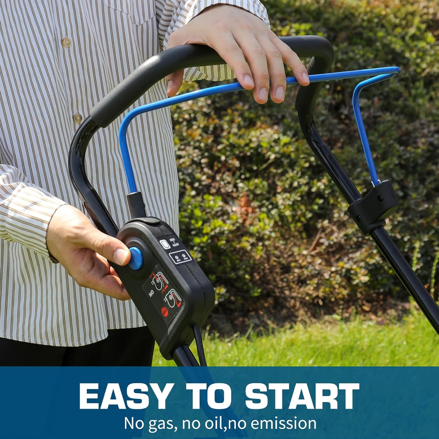 ROYAL GARDEN Electric 40V 17 Inch Cordless Lawn Mower Walk Behind Brushless Push Mower 6-Height Adjust Portable & Lightweight 2 x 20V Batteries and Charger Lawn Mowers Suitable for Garden Small Yards