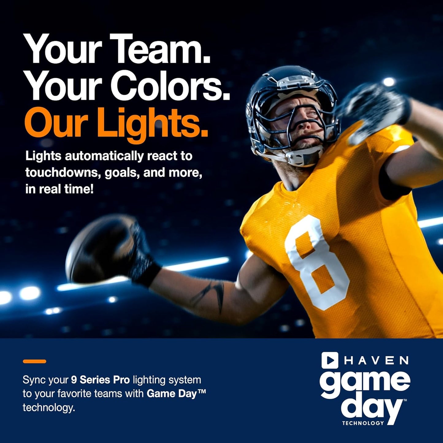 Haven Lighting 9 Series Pro Landscape Lighting Kit - Professional-Grade App Controlled Smart Lights with WiFi - Color Changing Exterior House Lighting, 10-Up LED Lights