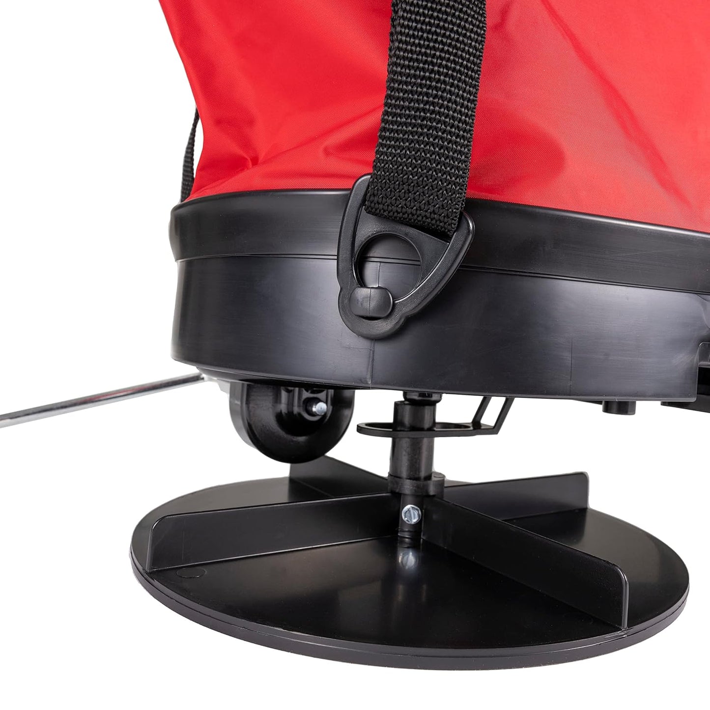 EarthWay 2750 25lb Nylon Bag Seeder/Spread with Comfortable Cross Shoulder Strap, Red with Accurate Placement with Side Spread Control and Spring Close Shutoff