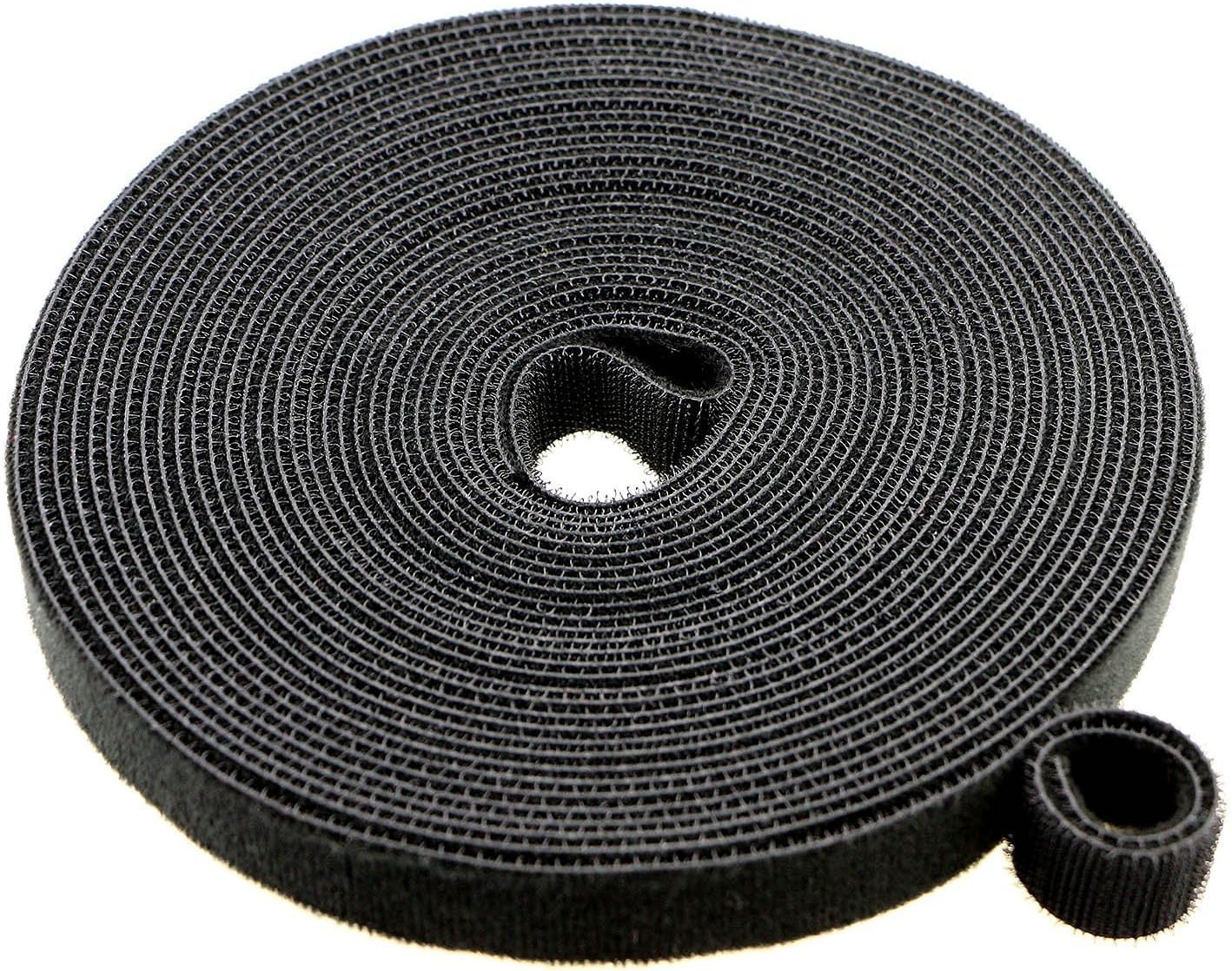 Pasow fastening tape Cable Tie Double Side Nylon Power Wire Management 3/4Inch 1 Roll Hook (10 Yards, Style 1)