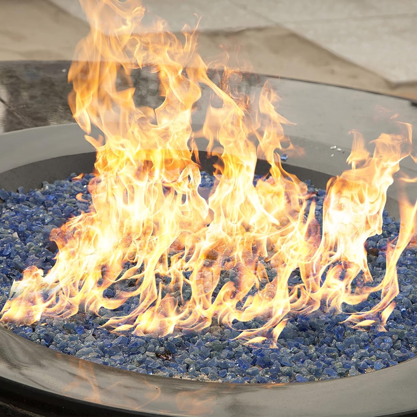 Stainless Steel Fire Pit Burner Pan & Ring, Works with Liquid Propane or Natural Gas, 30-Inch Pan, 24-Inch Ring, 150,000 BTU Max