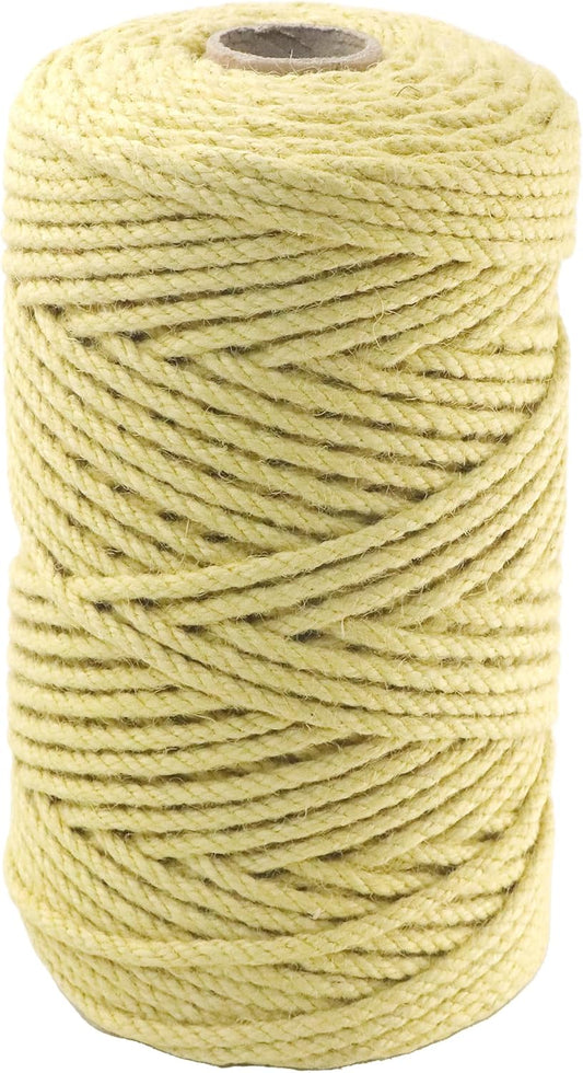 4mm x 200 Feet Yellow Jute Rope, Twine for Gardening Tomato Climbing Plant Tie Floristry Crafts Gift Wrapping Packing Decor