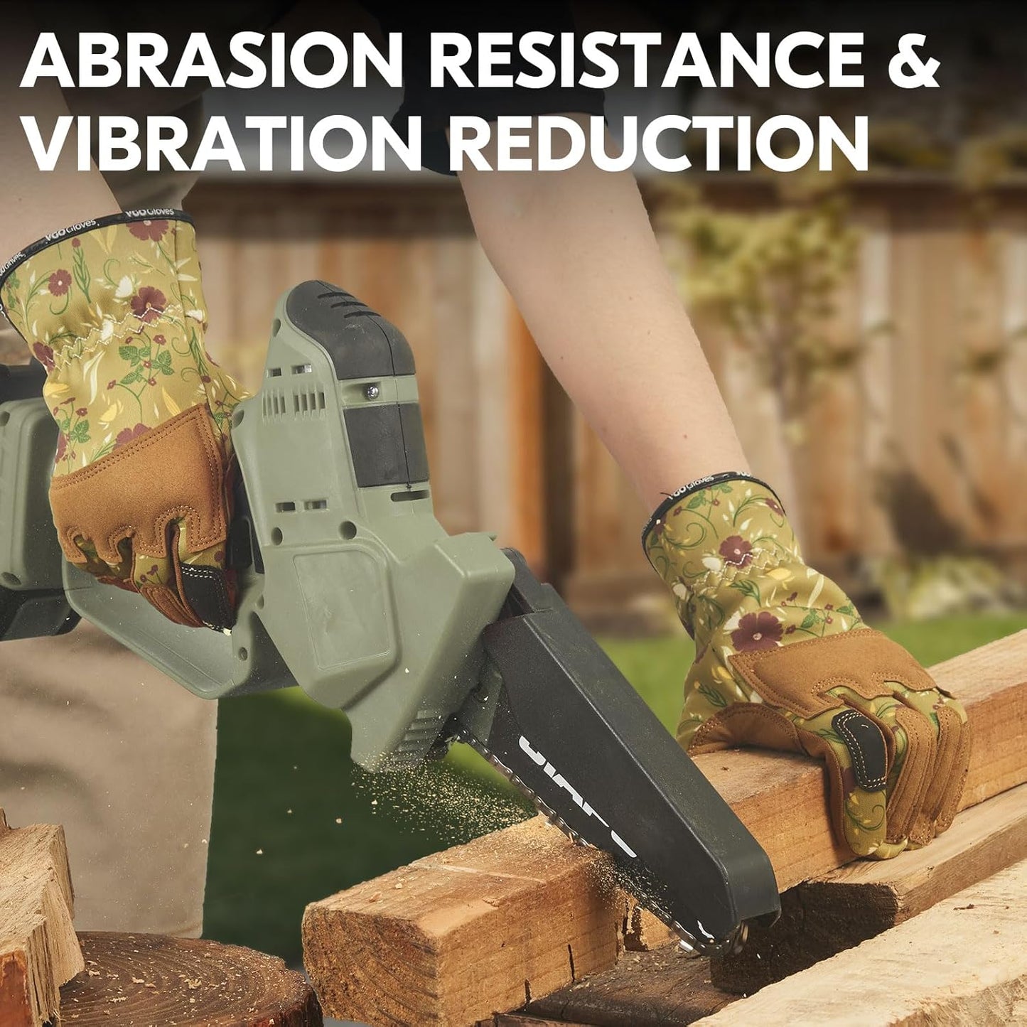 Vgo... 1Pair Gardening Gloves for Women, Goatskin leather Thorn Proof Working Gloves for Weeding, Digging, Raking, Pruning and Planting,Touchscreen (S,Light Green,GA7471)