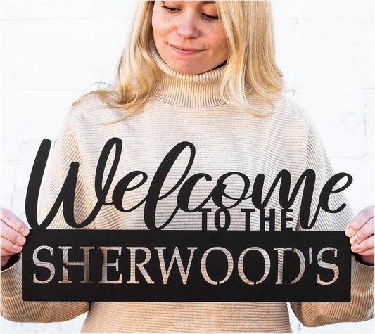 Personalized Welcome Name Sign Outdoor Last Name Sign Personalized Family Name Sign Custom Home Decor Custom Wedding Gift Housewarming Gift