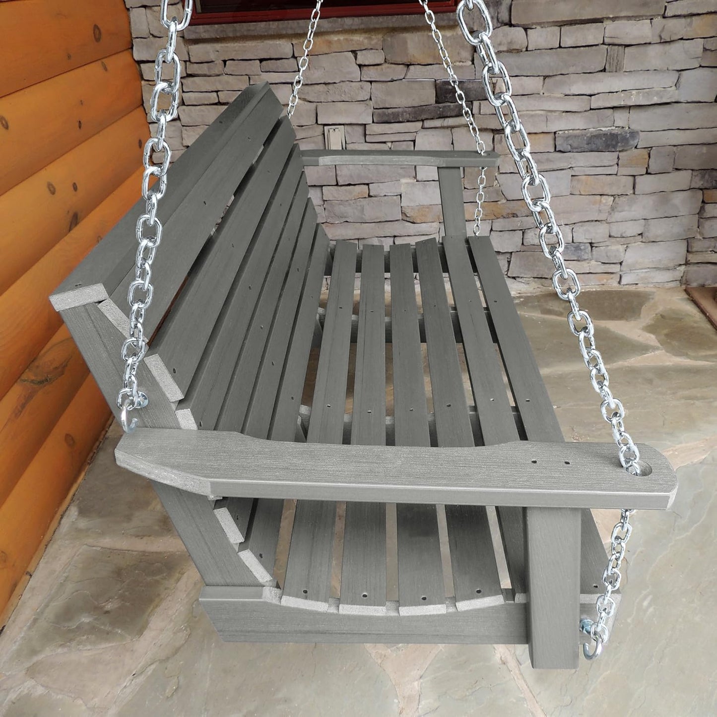 highwood Weatherly Porch Swing, 5 Feet, Coastal Teak