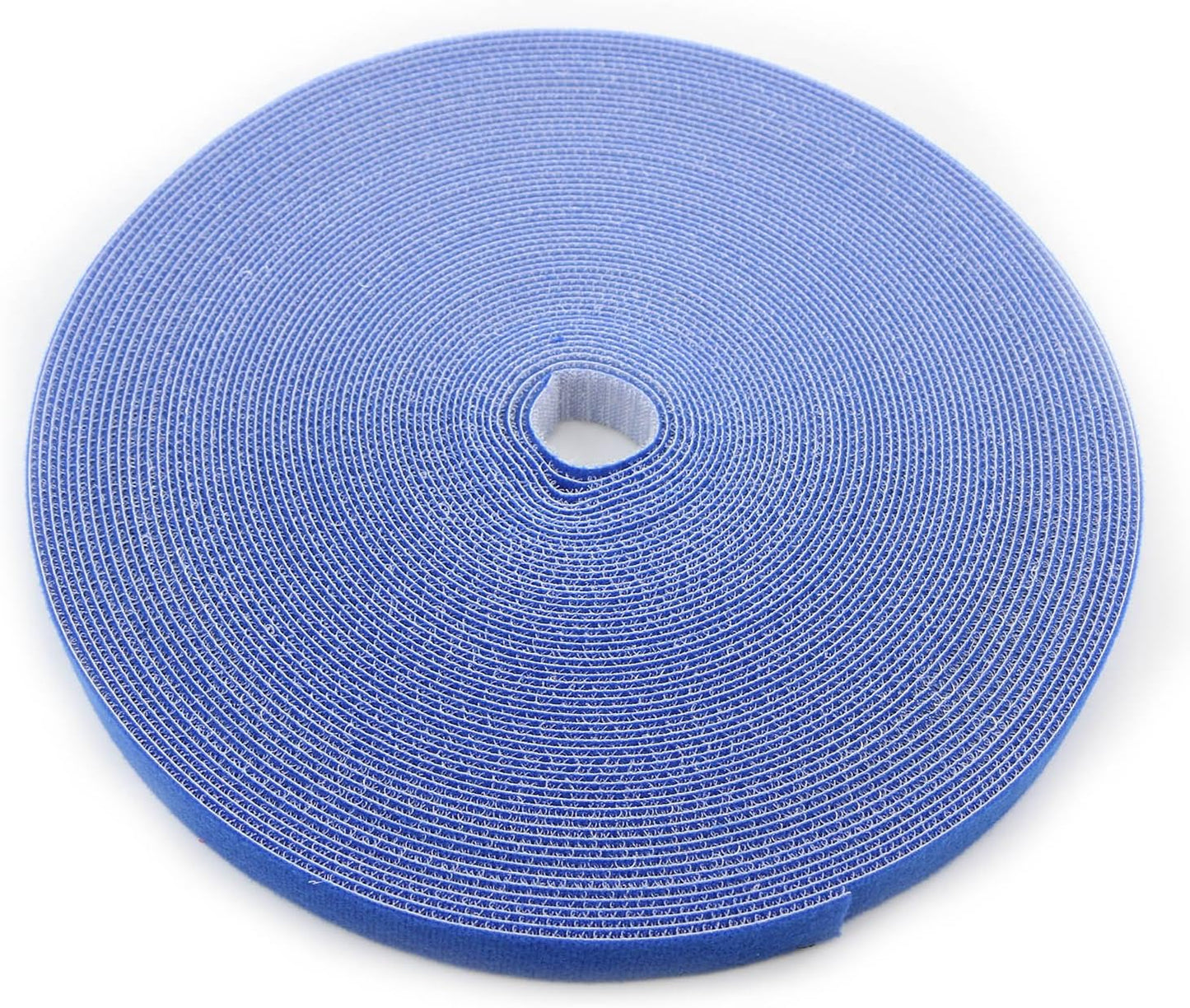 Reusable Fastening Tape Cable Ties 3/4 Inch Double Side Hook Roll (25 Yard, Blue)