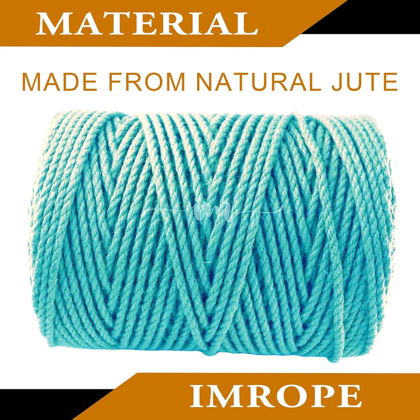 4mm x 500 Feet Blue Jute Rope, Twine for Gardening Tomato Climbing Plant Tie Floristry Crafts Gift Wrapping Packing Decor