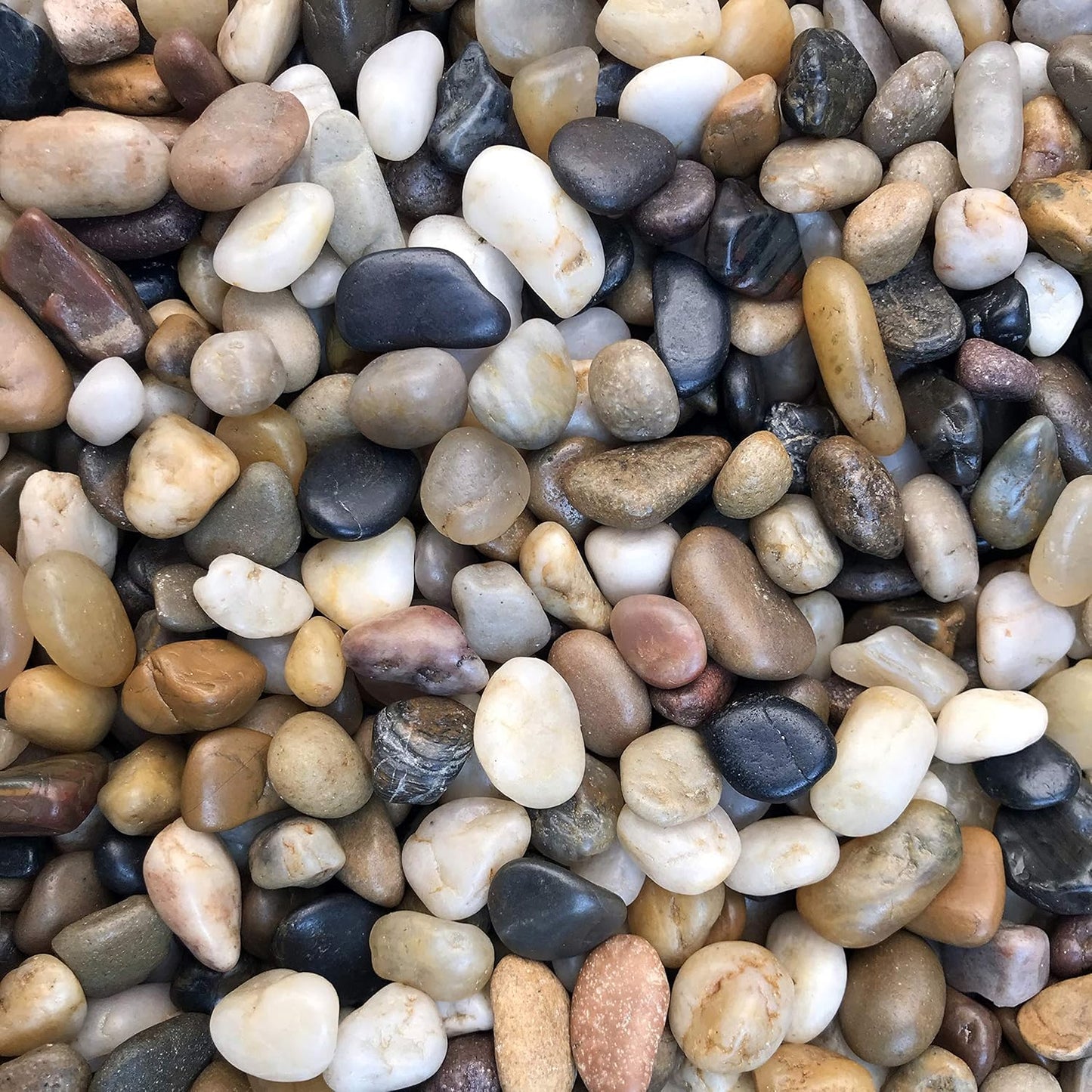 Voulosimi River Rock Stones, Natural Decorative Polished Mixed Pebbles Gravel,Outdoor Decorative Stones for Plant Aquariums, Landscaping, Vase Fillers (9 LB, Mixed Colors)