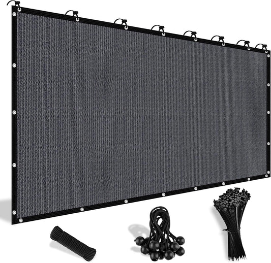 Shade&Beyond 90% Sun Shade Cloth with Grommets, 3' X 16' Pergola Shade Cover Canopy, Mesh Tarp Sun Screens for Patio, Outdoor, Garden, Backyard, Blue Gray