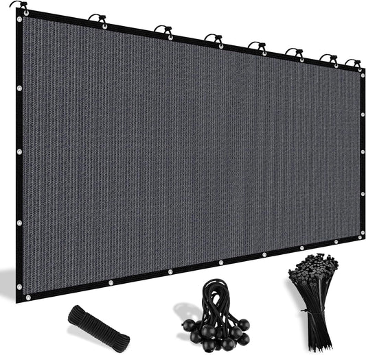 Shade&Beyond 90% Sun Shade Cloth with Grommets, 12' X 20' Pergola Shade Cover Canopy, Mesh Tarp Sun Screens for Patio, Outdoor, Garden, Backyard, Blue Gray