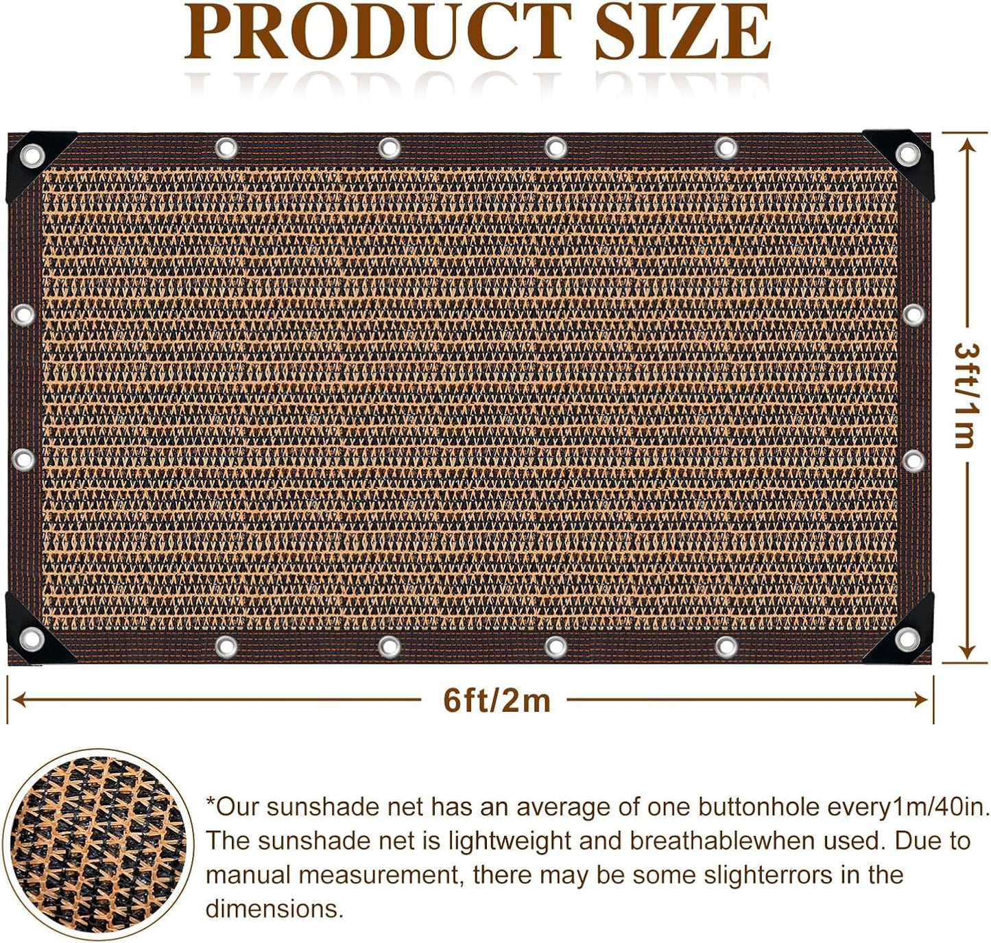 Shade Cloth for Garden,80% Mesh Tarp with Grommets Shade Cloth for Greenhouse,Patio,Vegetables,Plants Cover and Chicken Coops,Coffee Shade Net for Outdoor Garden