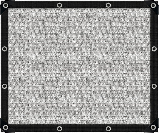 Shade Cloth-80% Aluminum Sunblock Neting,Durable Mesh Tarp with Grommets,Shade Cloth for Garden,Car, Outdoor Pergola,Greenhouse,Chicken Coop and Dog Kennel(Silver)