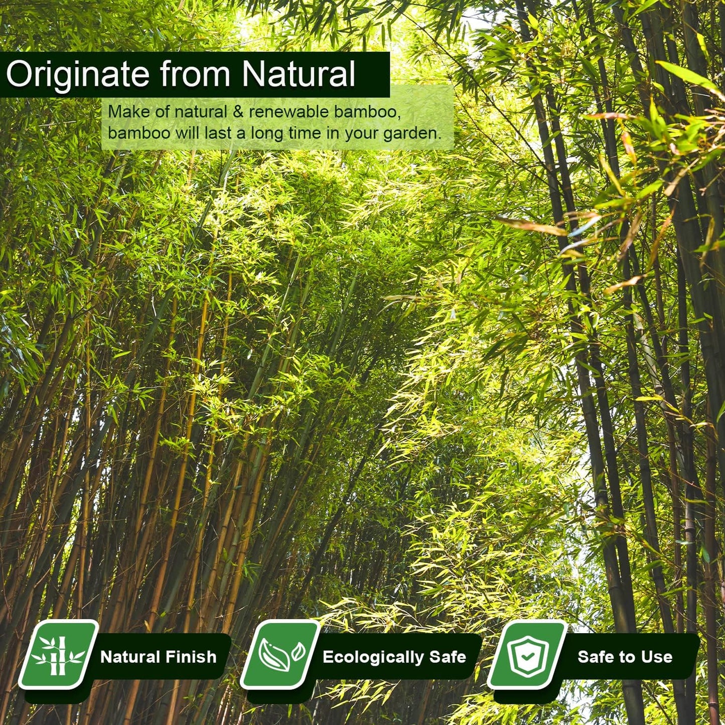 20pcs 5/8" D Thicker Heavy Duty Bamboo Stakes, 6FT Plant Stakes, Natural Garden Stakes for Tomato, Bean, Flowers,Trees Potted and Climbing Plant Support