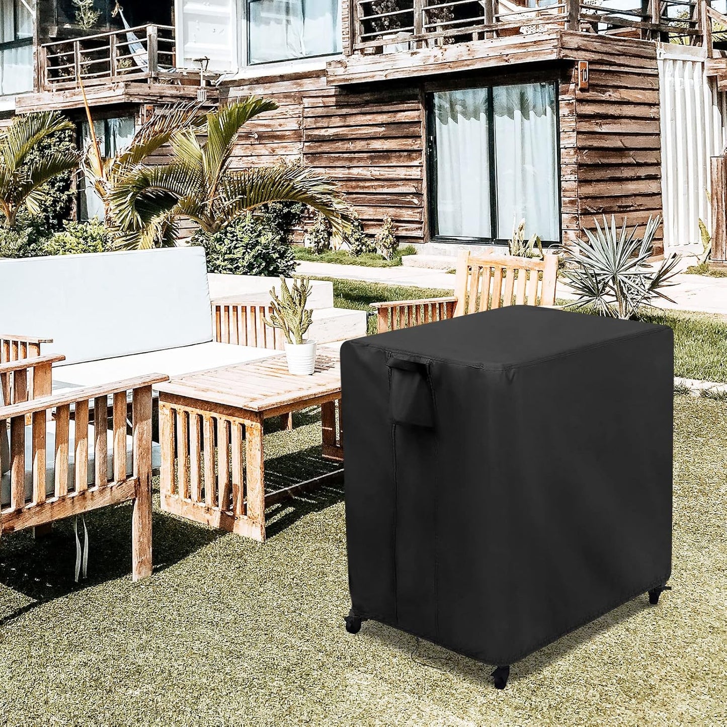 Kingling Outdoor Table Cover for Patio Cart Table, Waterproof Outdoor Grill Prep Table Cover Prep Cart Table Cover - 32"L x 27"W x 30"H