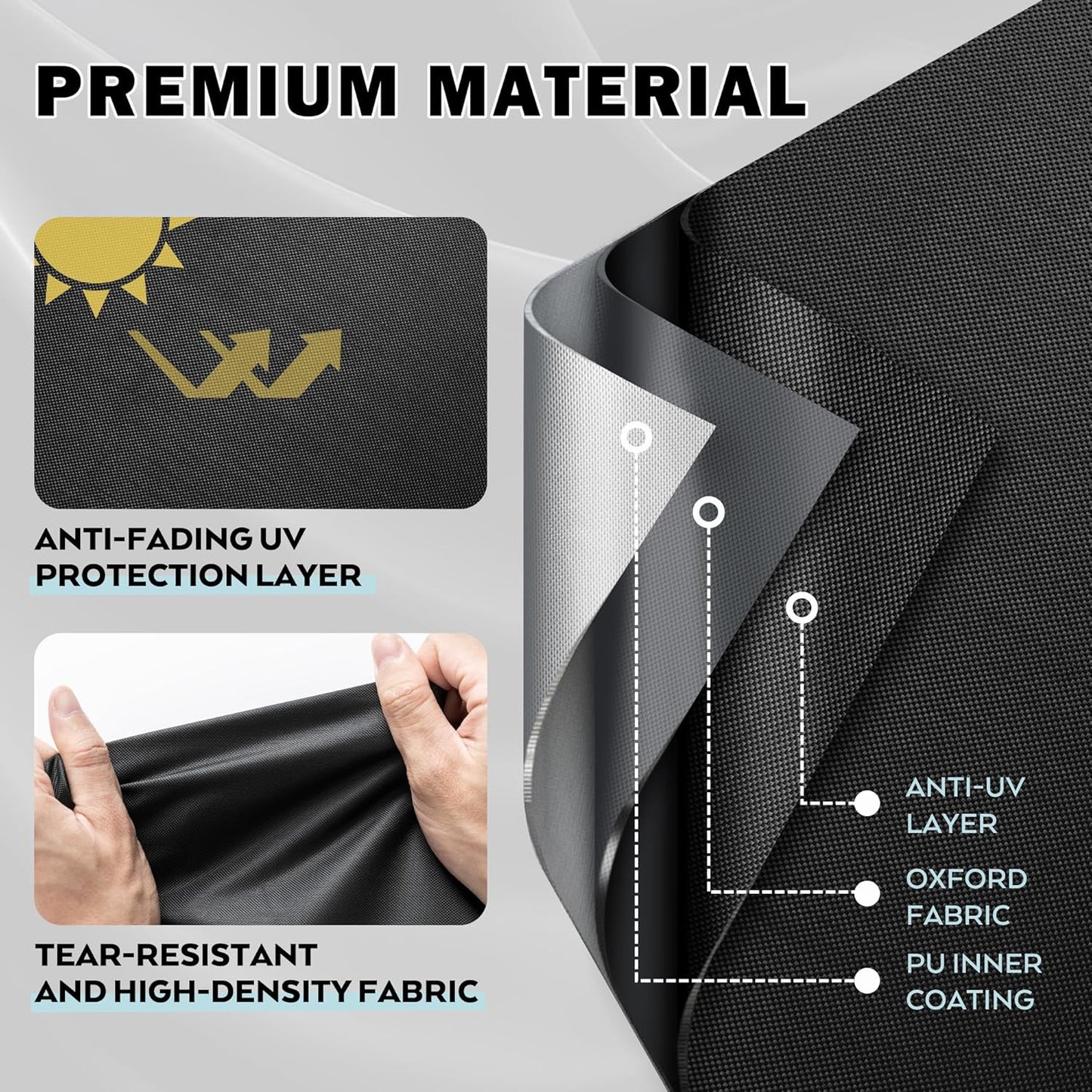 Pizza Oven Table Cover for BBQMall Pizza Oven Table Cart, Outdoor Grill Cart Cover for GRILL FORCE Pizza Oven Stand/Pizza Topping Station