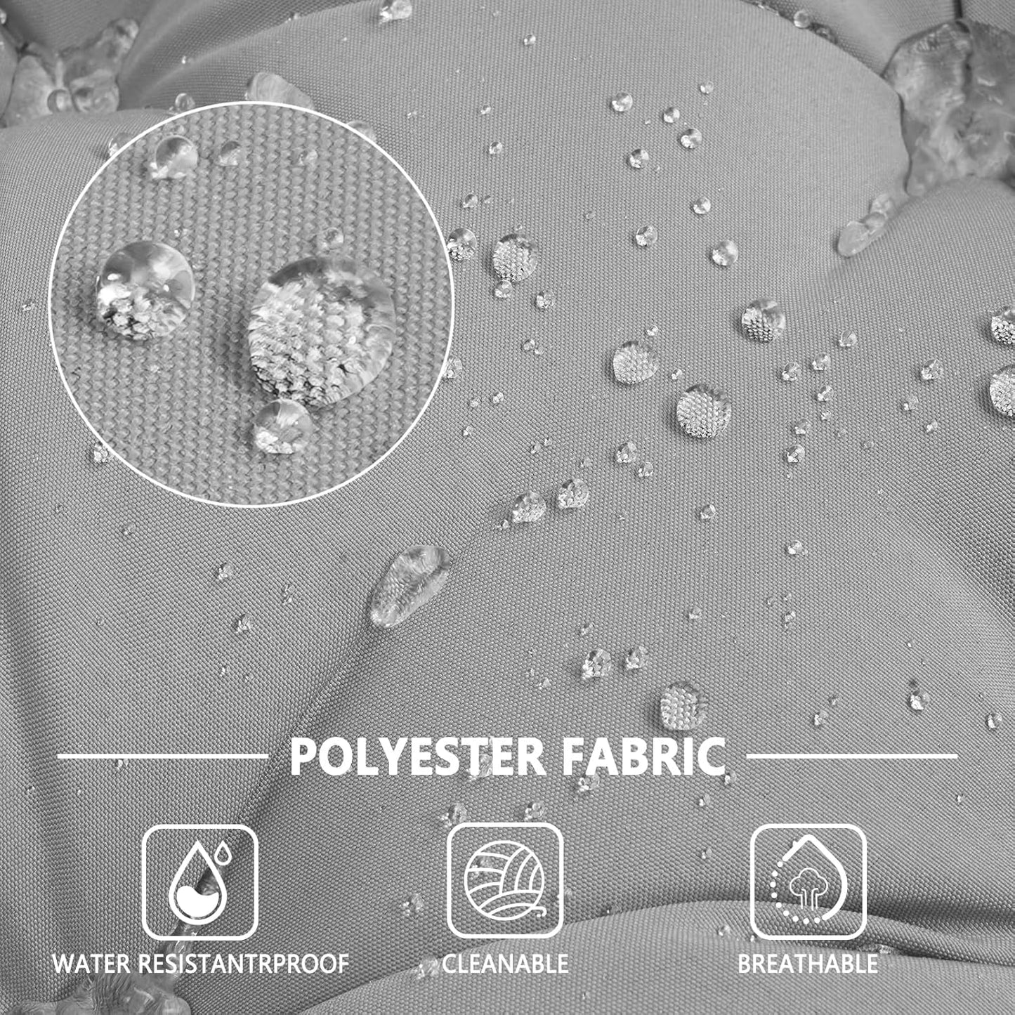 Porch Swing Cushions,Outdoor Cushions 3 Seater Replacement with Backrest, Waterproof Thickened Bench Cushion with Ties for Porch, Patio,Outdoor, Backyard and Garden (Light Gray 60 * 40 in)