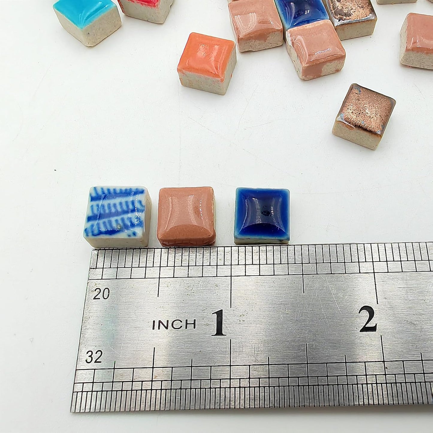 500g/1.1lb Random Color Irregular Ceramics Mosaic Tiles,DIY Making Creative Ceramic Mosaic Tiles for DIY Craft Plates Flowerpots Vases Cups Mosaic Making Supplies (Mix Square)