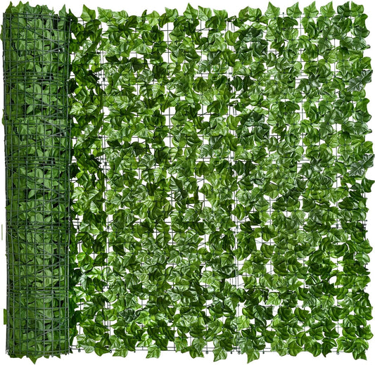 DearHouse Artificial Ivy Privacy Fence - 197x59in Artificial Hedges Fence and Faux Ivy Vine Leaf Decoration for Outdoor Indoor Garden Decor