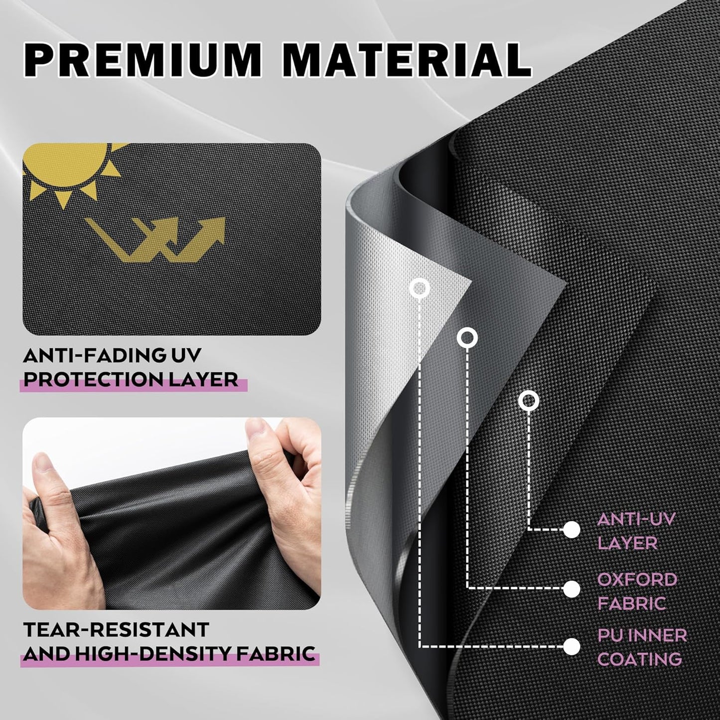 Grill Cover for Blackstone 36 Inch Griddle with Hood, Outdoor Griddle Cover for Blackstone 2210/2212/2310/2322, Flat Top Grill Cover for 4 Burner 36" Griddle