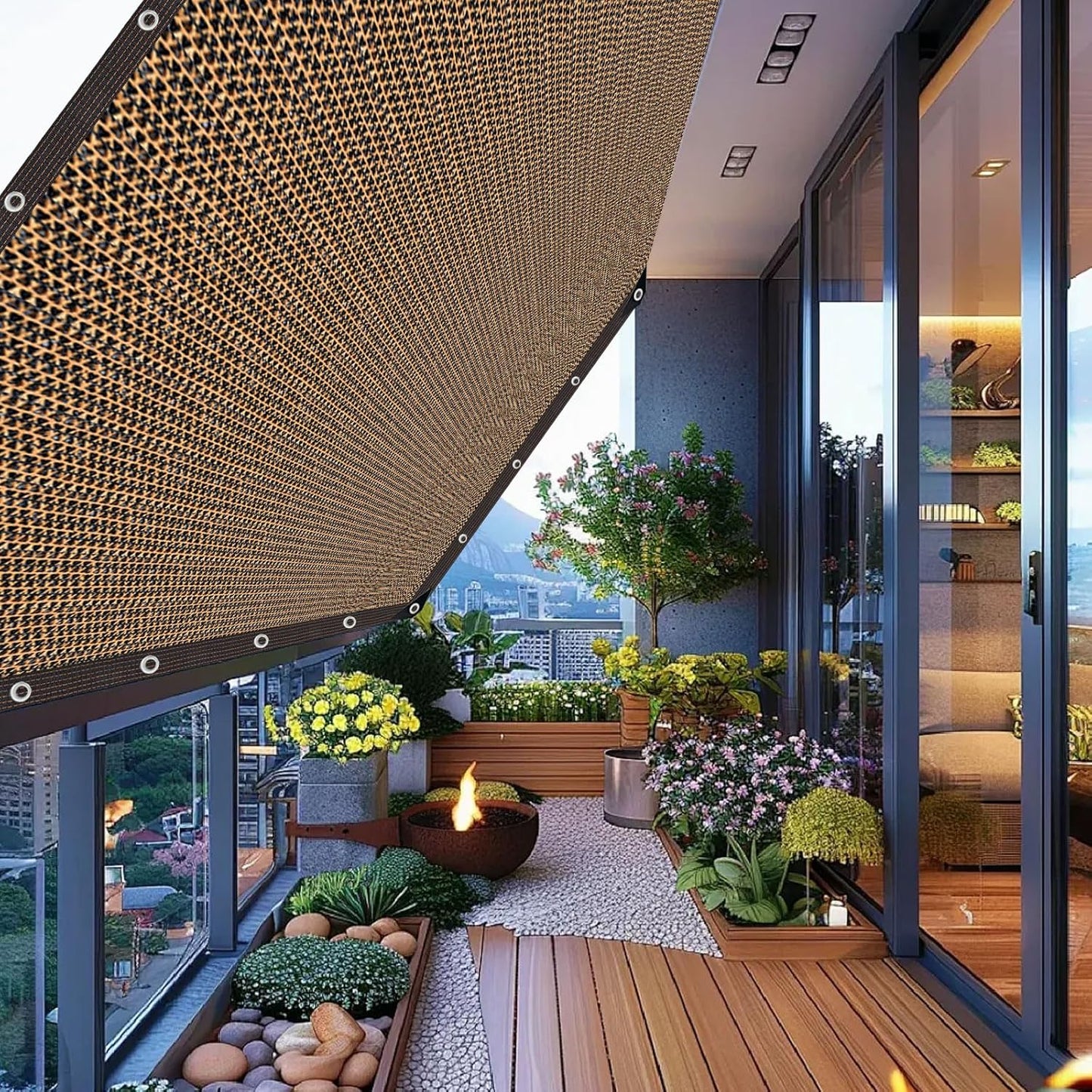 Shade Cloth for Garden,80% Mesh Tarp with Grommets Shade Cloth for Greenhouse,Patio,Vegetables,Plants Cover and Chicken Coops,Coffee Shade Net for Outdoor Garden