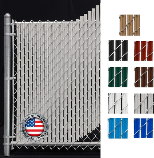 Gray Wave Slat (9 Colors Available) Single Wall Bottom Locking Privacy Slat for a 8 ft high Chain Link Fence (Slat Length 92.5", Gray)