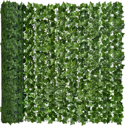 DearHouse Artificial Ivy Privacy Fence, 118x59in Artificial Hedges Fence and Faux Ivy Vine Leaf Decoration for Outdoor Garden Decor