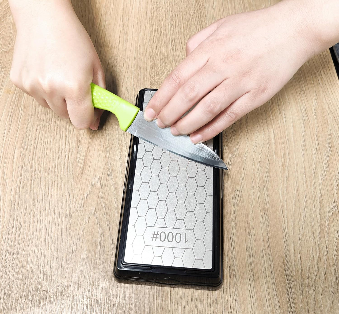 Double-Sided Diamond Sharpening Stone for Scissors Knives Outdoor Kitchen Sharpening Tools Coarse 400#/Extra Fine 1000#