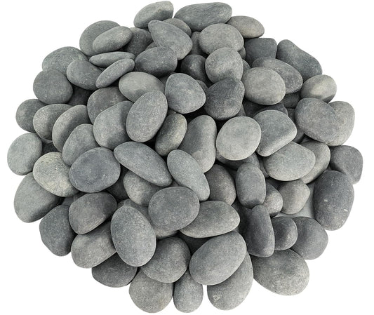 River Rocks, 20lbs Black Pebbles for Indoor Plants, 1-2 Inch Aquarium Rocks, Natural Stones for Landscaping Garden Paving Plant Rocks Crafting Walkways