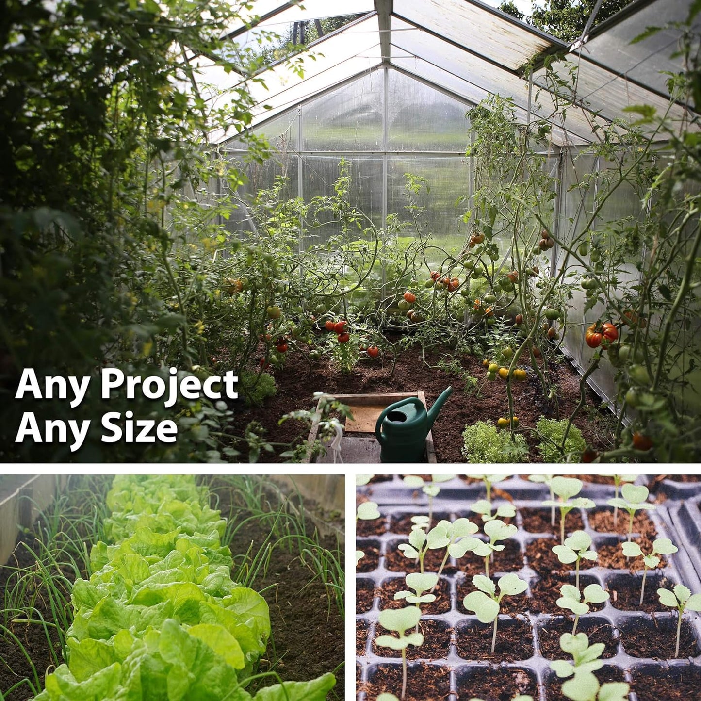 Handy Pantry Black Plastic Garden Tray Inserts – 10 Sheets, 72 Planting Pot Cells Each – 2x3 Nested x12 Configuration – Ideal for Nursery, Greenhouse, Seed Starting, and Vegetable Gardening