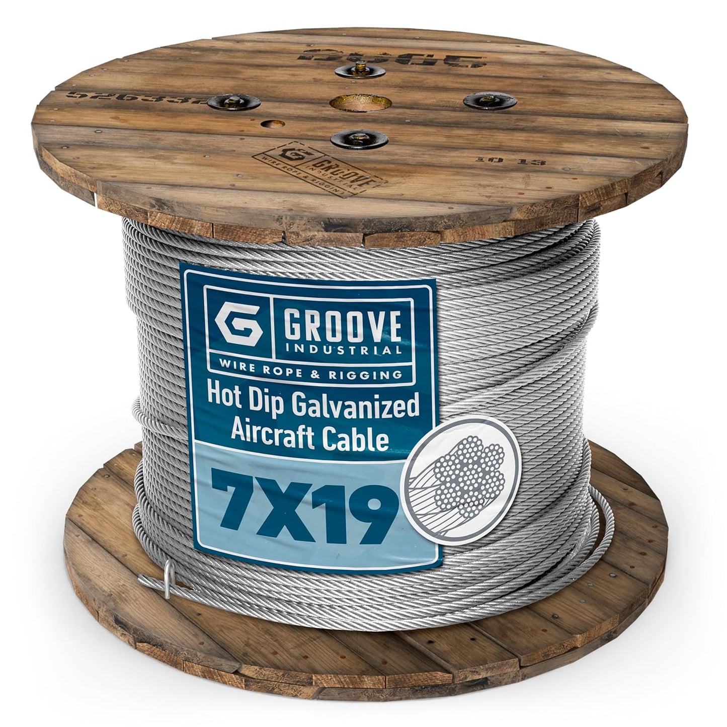1/8’’ 7x19 Hot Dip Galvanized Aircraft Cable – Steel Wire Rope - 450 Feet