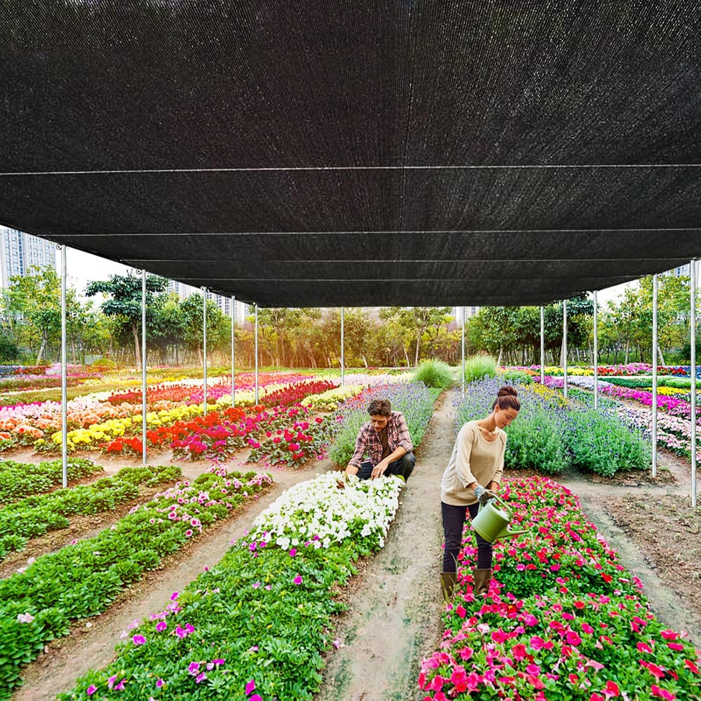 Shade Cloth - 70-90% Sunblock Net for Garden Patio,Shade Sails for Plants Greenhouse Outdoor Pergola Lawn Swimming Pool Sun Shade Cloths for Kennel Chicken Coop Easier to Hang Shade Net Cover