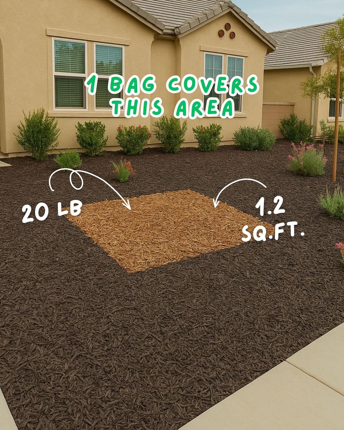 100% Wire-Free Shredded Rubber Mulch – Brown/Red/Green – 10 lb (0.6 cu ft) – Long-Lasting, Low Maintenance, Safe for Kids & Pets – Ideal for Landscaping & Playgrounds (Black/Green/RED, 10Lb)
