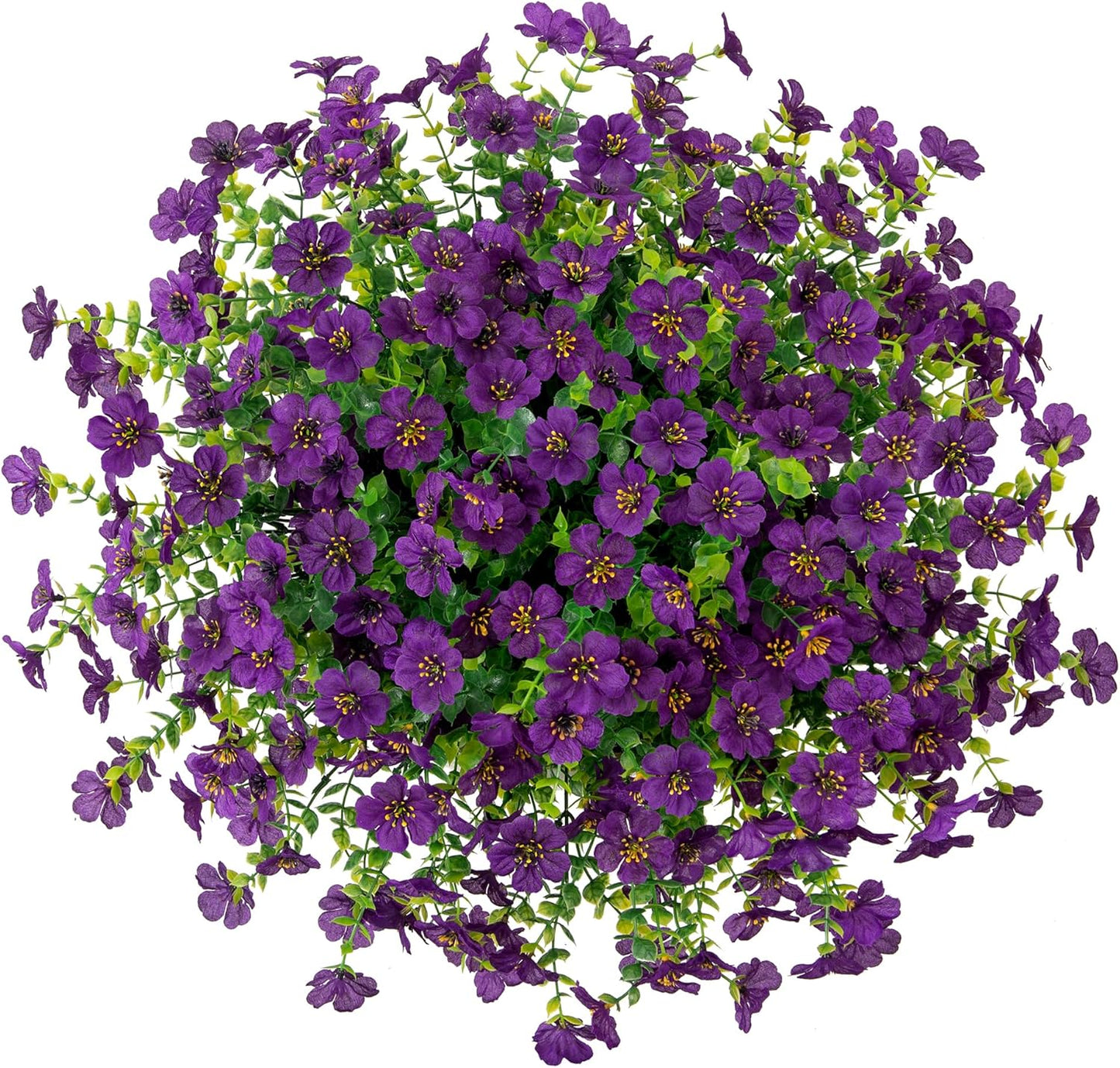 Artificial Fake Hanging Plants Flowers with Basket Outdoor Decor Faux Silk Dasiy Flower Arrangements in Pot Planter for Porch Home Indoor Patio Garden Yard Decoration