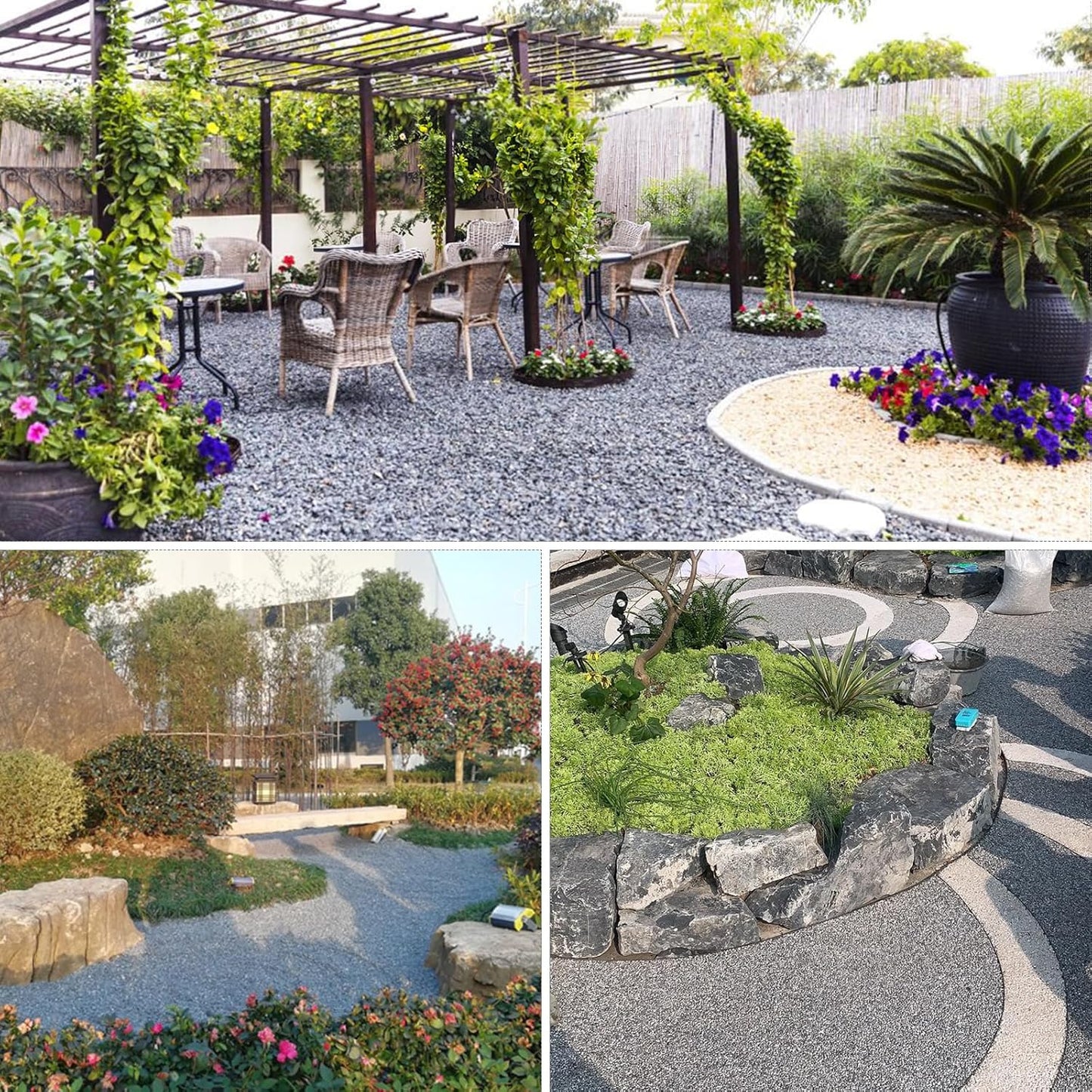 5lbs Grey Pebbles for Landscaping, 3/8inch Small Rocks for Succulent Cactus Plants, Natural Polished Pebbles, River Rocks for Plants, Vases, Garden