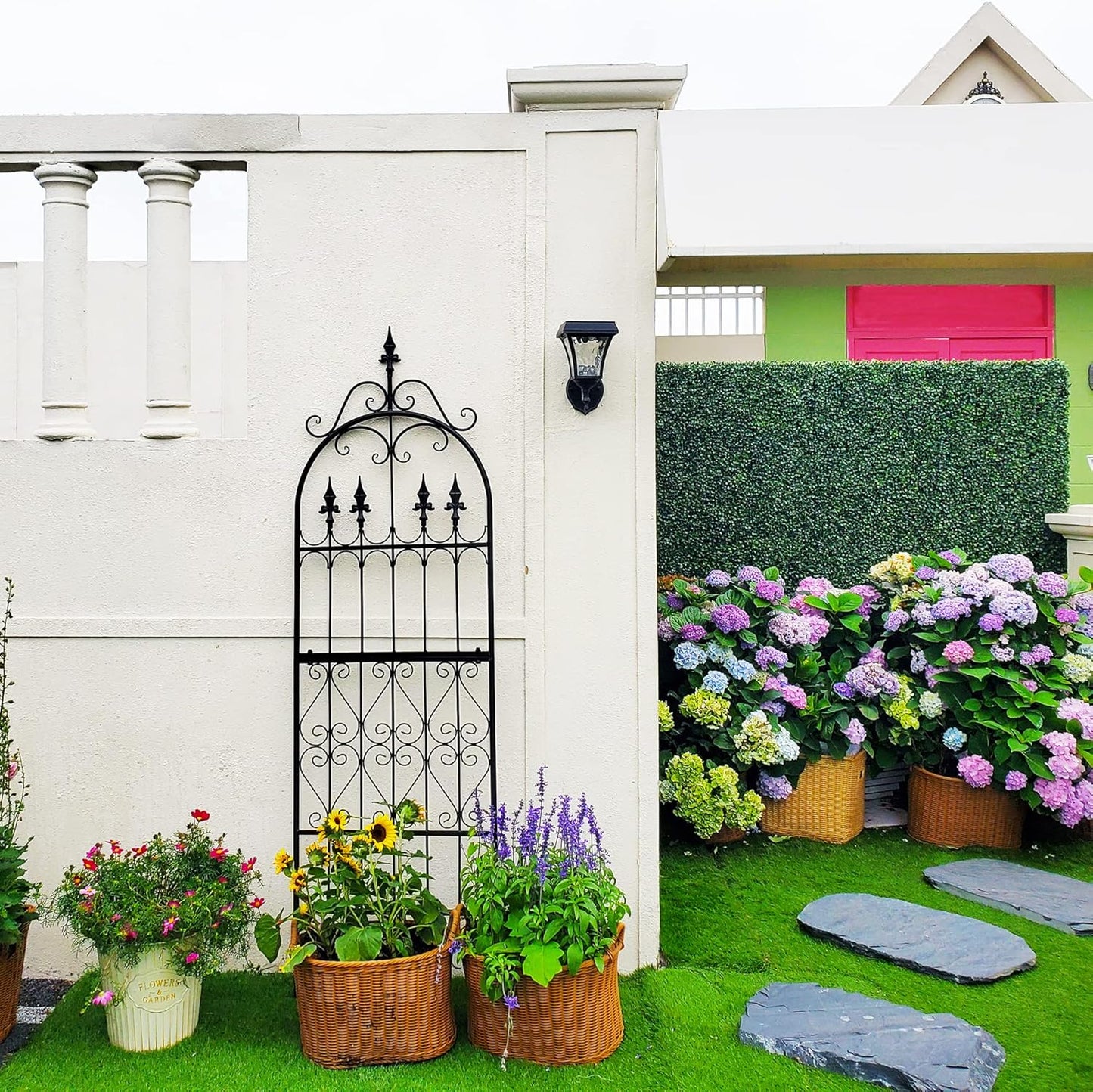 Trellis 70”H x 21.7”W for Climbing Plants - Heavy Duty Garden Trellises Metal Iron Wire Vine Flower Trellis for Rustproof Outdoor Climbing Plants Support