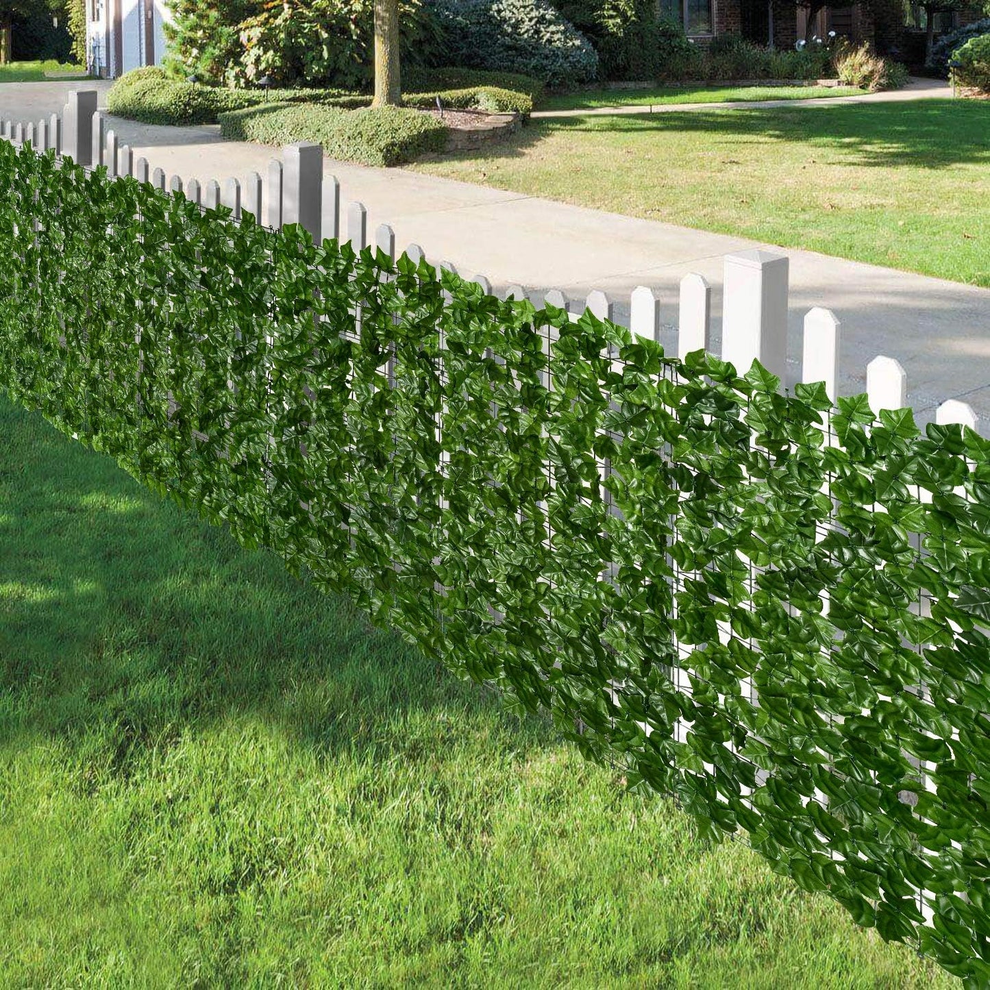DearHouse Artificial Ivy Privacy Fence. 98.4x69in Artificial Hedges Fence and Faux Ivy Vine Leaf Decoration for Outdoor Indoor Garden Decor
