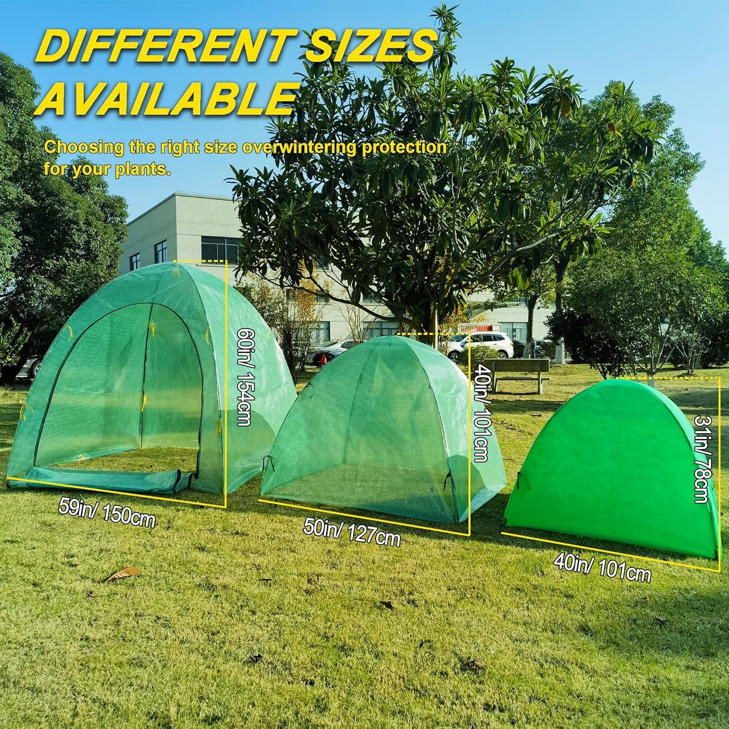 40″*40″*31″ Winter Plant Warm Covers - Raised Bed Cover, Garden Row Accelerator, Warm Tent Freeze Protection Humidity Domes for Germination, Seedling Propagation Protecting Plants from Animals 2 PCS